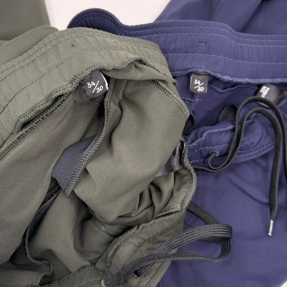 Public Rec Men 34x30 All Day Every Day Pants Navy Blue Olive Green Zipper Pocket
